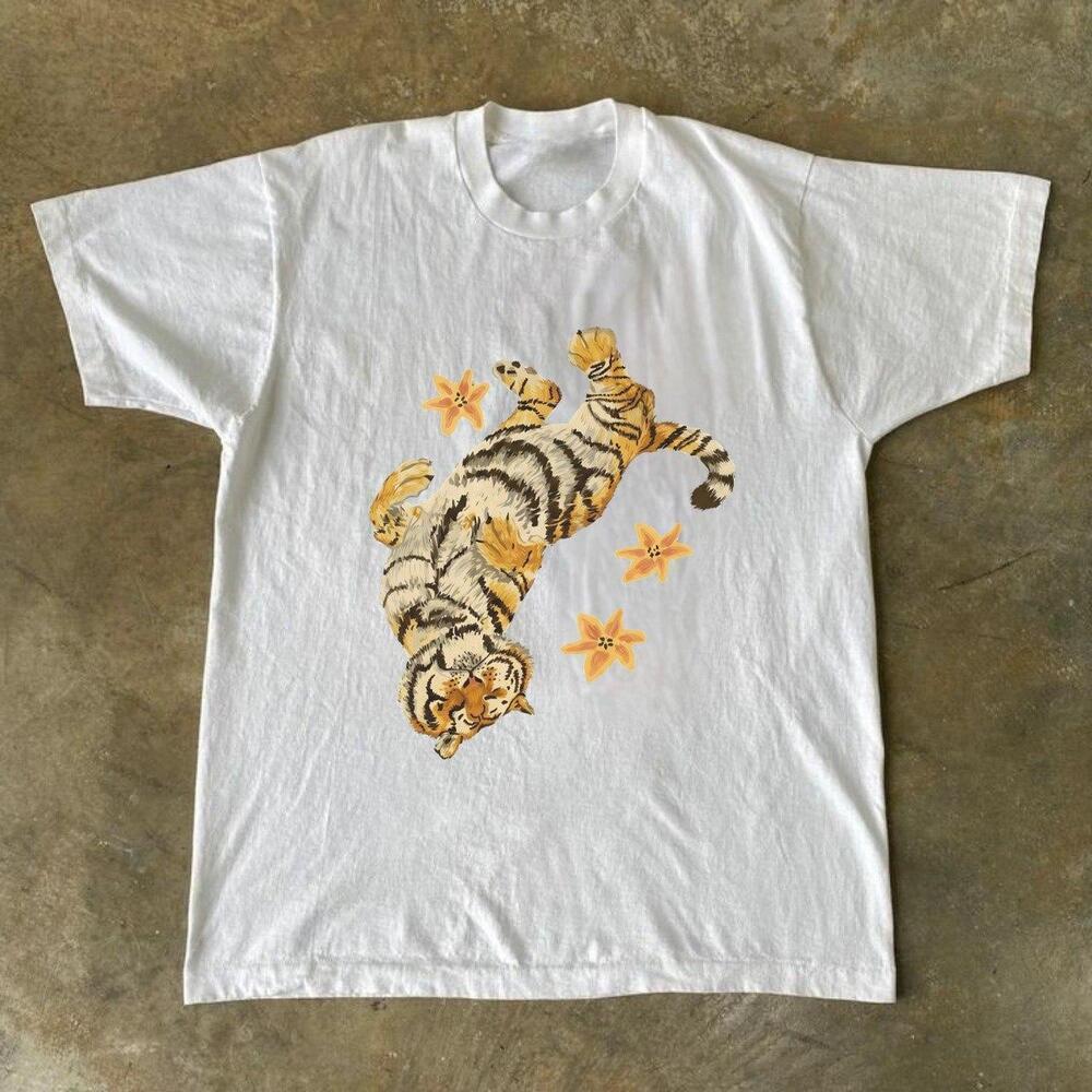 Tiger And Flowers Graphic Tee